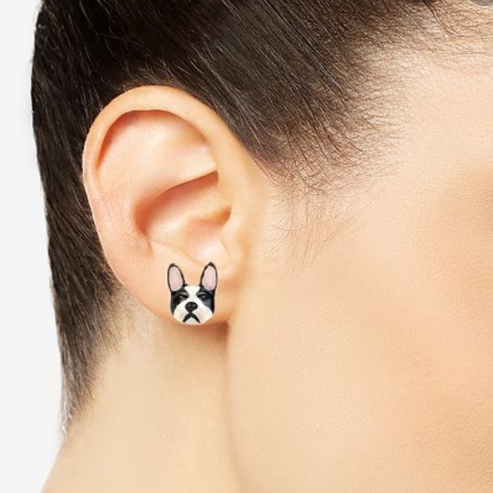 New Betsey Johnson Bulldog Earrings - Picture 3 of 11